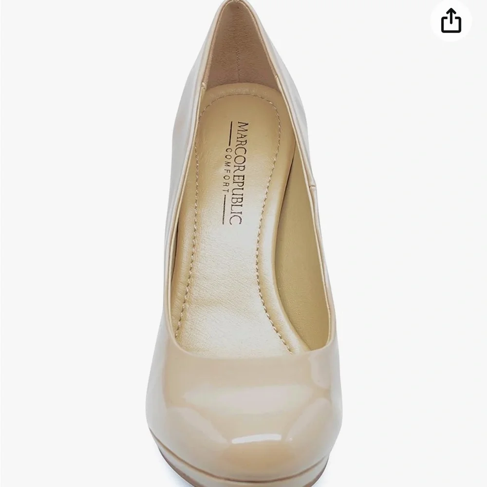 - Marco Republic Rome patent comfort heels neutral size 9